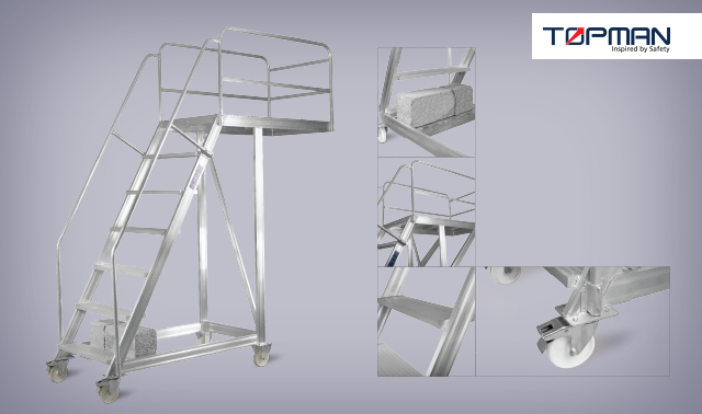 ALUMINIUM CANTILEVER  STAIRCASE LADDER